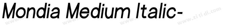 Mondia Medium Italic字体转换